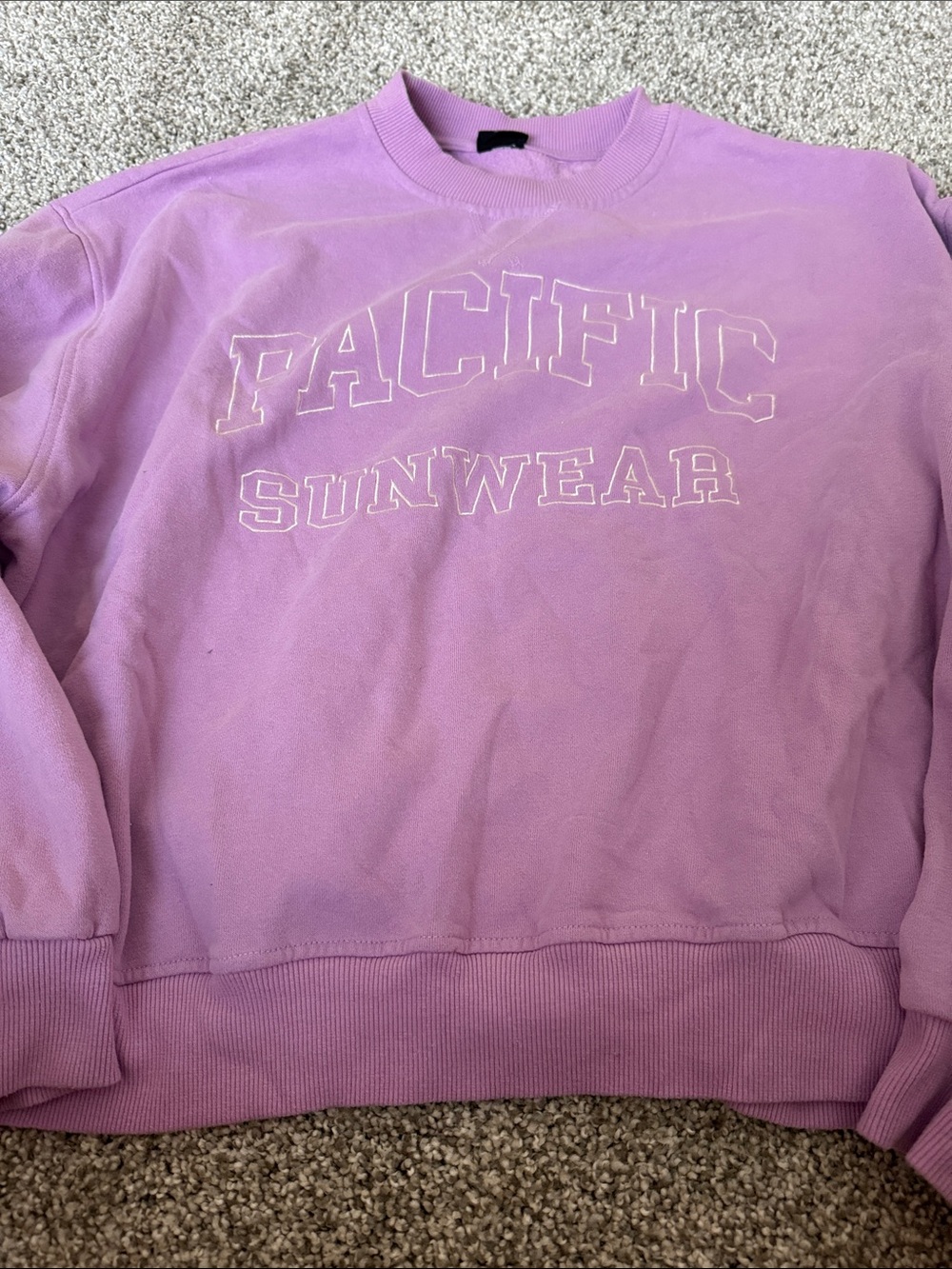 Pacific Sunwear Pastel Purple Crewneck Sweatshirt